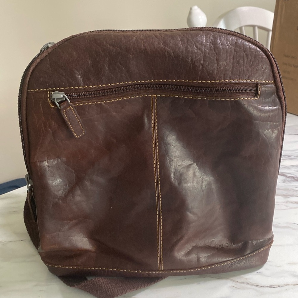 Jack George’s leather backpack